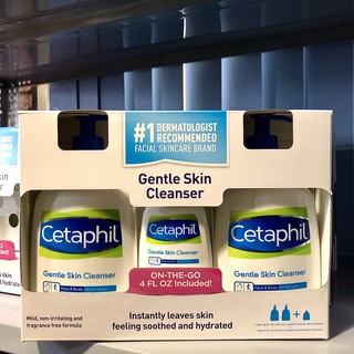 [SET 3 CHAI]Set Ba Sữa Rửa Mặt Cetaphil Gentle Skin Cleanser (2 chai 591ml + 1 chai 118ml)