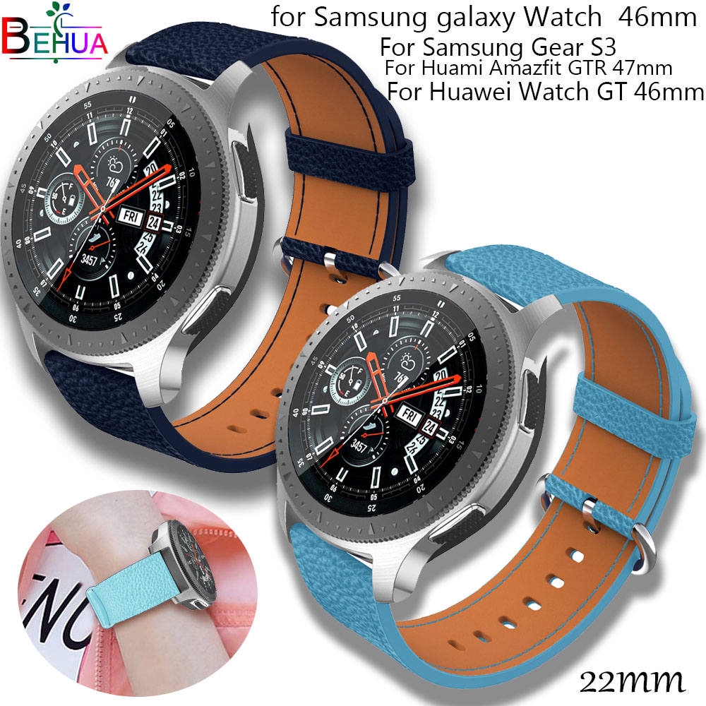 Samsung Gear S3/For huami Amazfit Stratos 2 2S/Garmin vivomove Classic buckle soft Leather Straps 22MM Watchband