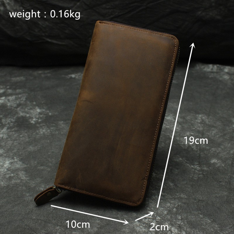 Ví bóp dài cao cấp da bò sáp khóa kim loại - bền đẹp - thời trang  VD01 thatchatstore