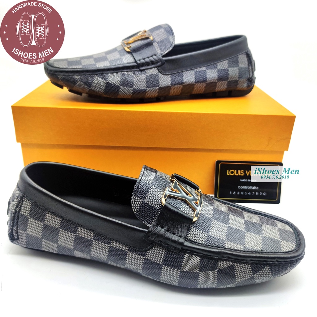 Giày Lười Nam LV in hoa, karo siêu đẹp mẫu mới 2021- mã LV1102 | BigBuy360 - bigbuy360.vn