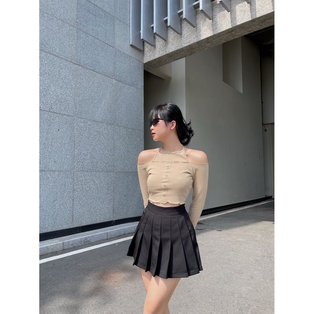 Chân váy nữ trơn Tennis Skirts TOPTIFY xếp ly có lót quần VV01 | BigBuy360 - bigbuy360.vn