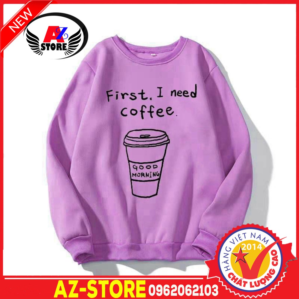 (FREESHIP) ❤ ÁO SWEATER IN LY COFFEE SIÊU DỄ THƯƠNG (mới ra lò) | BigBuy360 - bigbuy360.vn