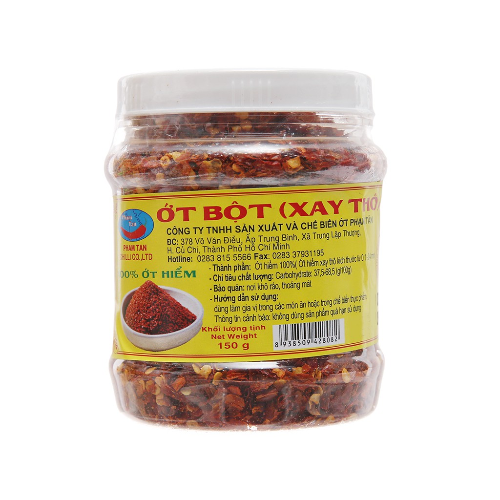 Ớt bột xay thô Phạm Tân hũ 150g