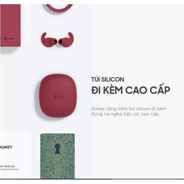 Tai Nghe Bluetooth Cao Cấp AUKEY EP-B60, màu DARK GREY, chính hãng Aukey VIETNAM, mới 100%, Bảo hành 1 đổi 1 trong 2 năm