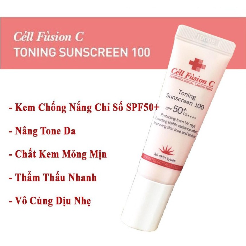 Kem chống nắng Cell Fusion Toning Suncream 100 Spf 50+++