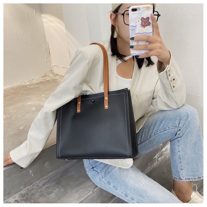 Túi đeo vai kiểu công sở đựng vừa giấy a4 và laptop dài 33 cao 28