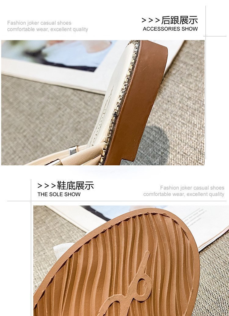 Xăng đan Mũi Tròn Đính Ngọc Trai Xinh Xắn Dành Cho Nữ