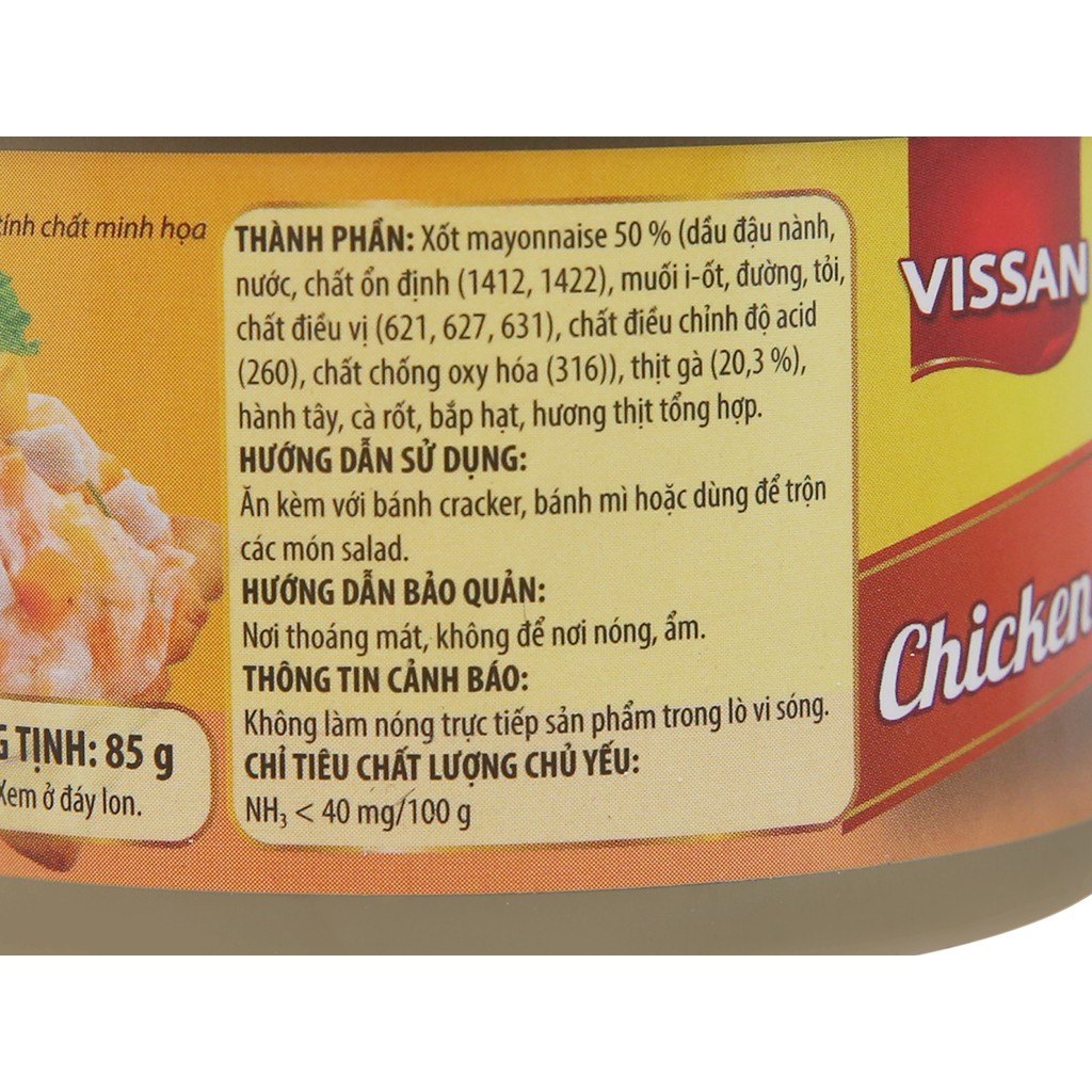 Combo 4 Thịt Gà Xốt Mayonnaise Vissan 85g