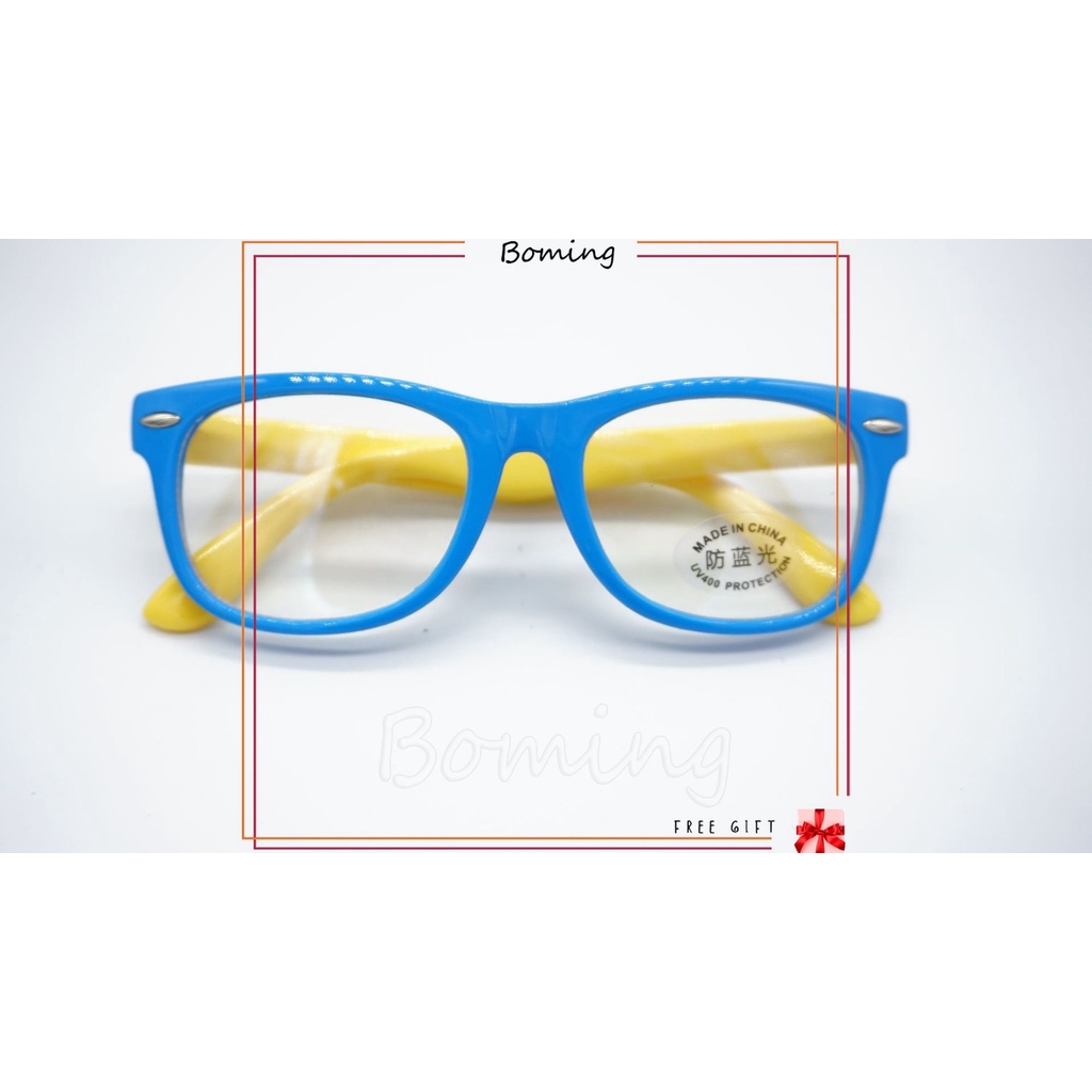 Kính mắt chống bức xạ trẻ em 6 màu Kính chống ánh sáng xanh Gọng kính linh hoạt Thay thế tế bào máy tính có thể thay thế Kính bảo vệ mắt cho trẻ 5-13 tuổi