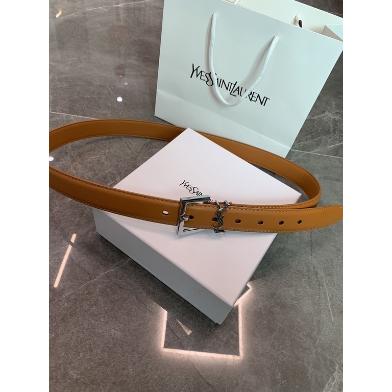Hàng Có Sẵn! Ysl! Thắt Lưng Da Bò Chất Lượng Cao Thời Trang Cho Nam Nữ