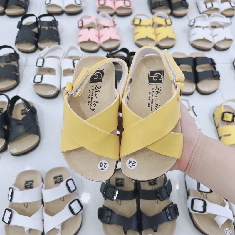 Sandal quai chéo cho bé trai và bé gái có đế chống trơn trượt