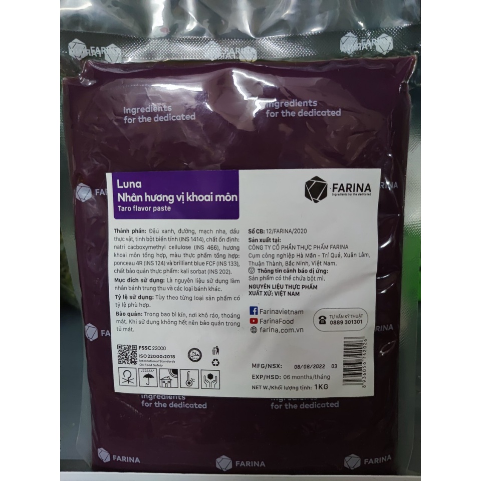 Nhân bánh trung thu - Nhân farina các vị 1kg