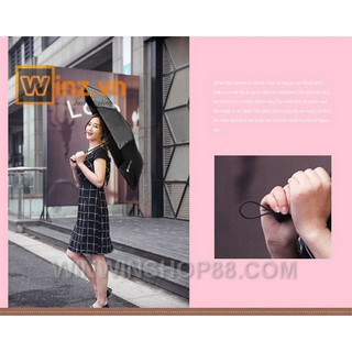 Dù xếp trơn màu đen Thái Lan Andhere