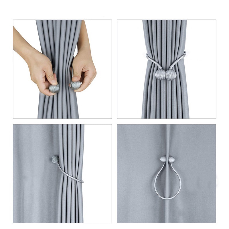 Dây buộc rèm thiết kế hình quả bóng với nam châm độc đáo tiện dụng