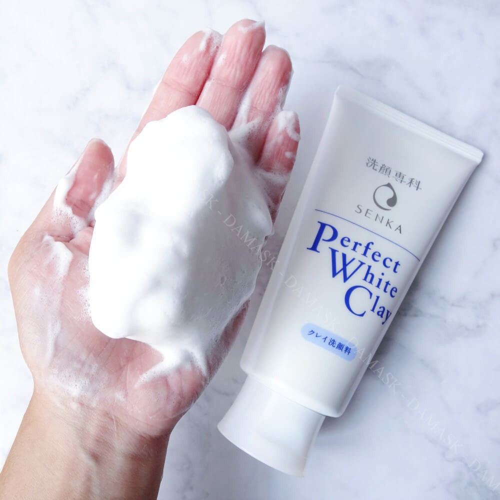Sữa rửa mặt tạo bọt chiết xuất đất sét trắng Senka Perfect White Clay 120g