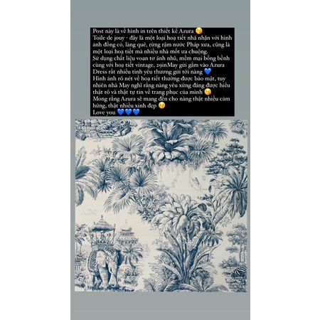 Azura Dress Váy Voan tơ vải in độc đáo