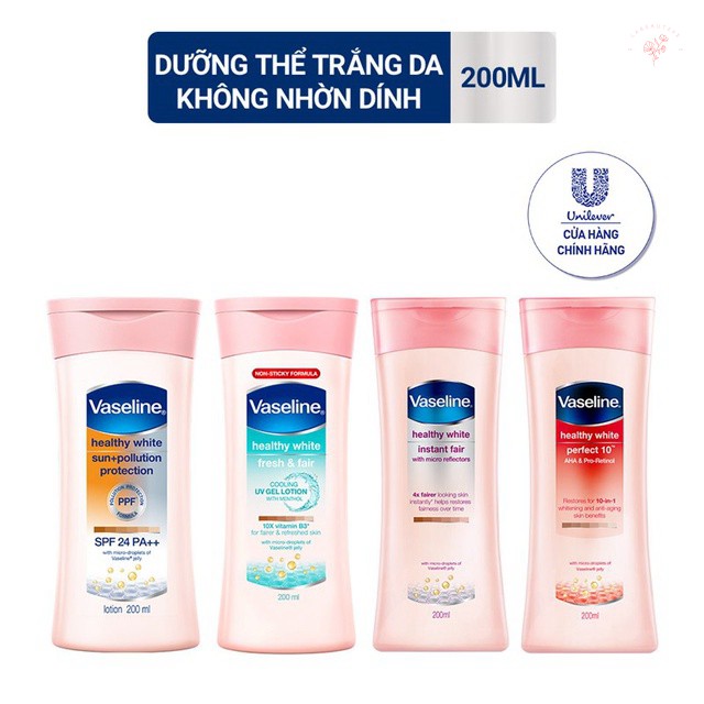 [Mã chiết khấu giảm giá sỉ mỹ phẩm chính hãng] Sữa dưỡng thể trắng da Vaseline 200ml