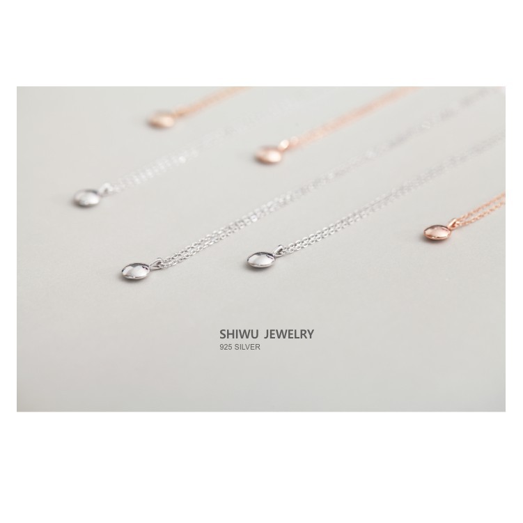 Vòng cổ mạ bạc B49 phong cách Hàn Quốc đơn giản xinh xắn