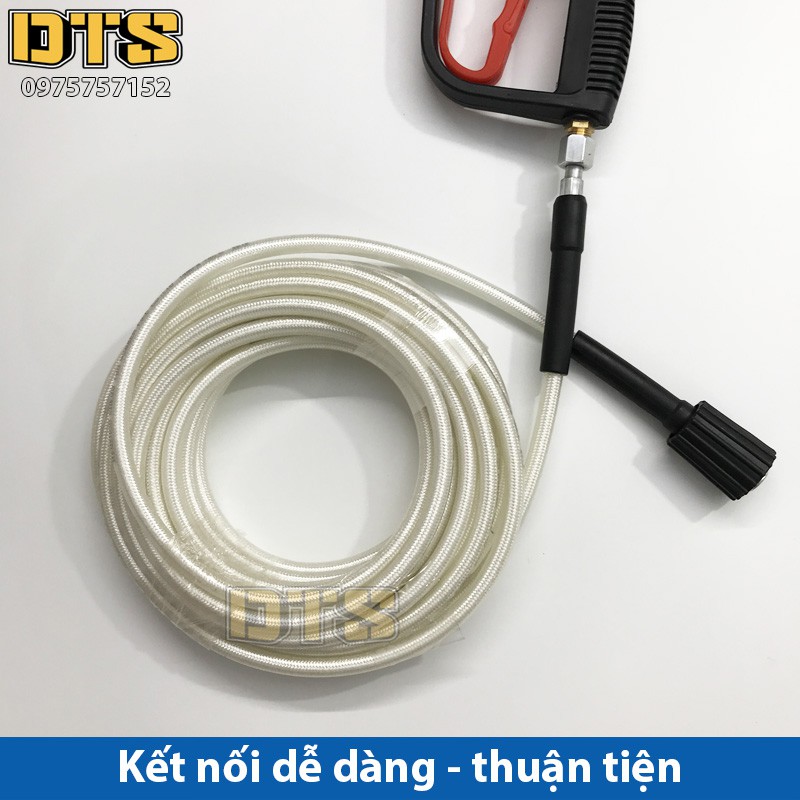 10m Dây rửa xe cao áp cho máy xịt rửa áp lực - Ren trong 14mm_Đầu lõm