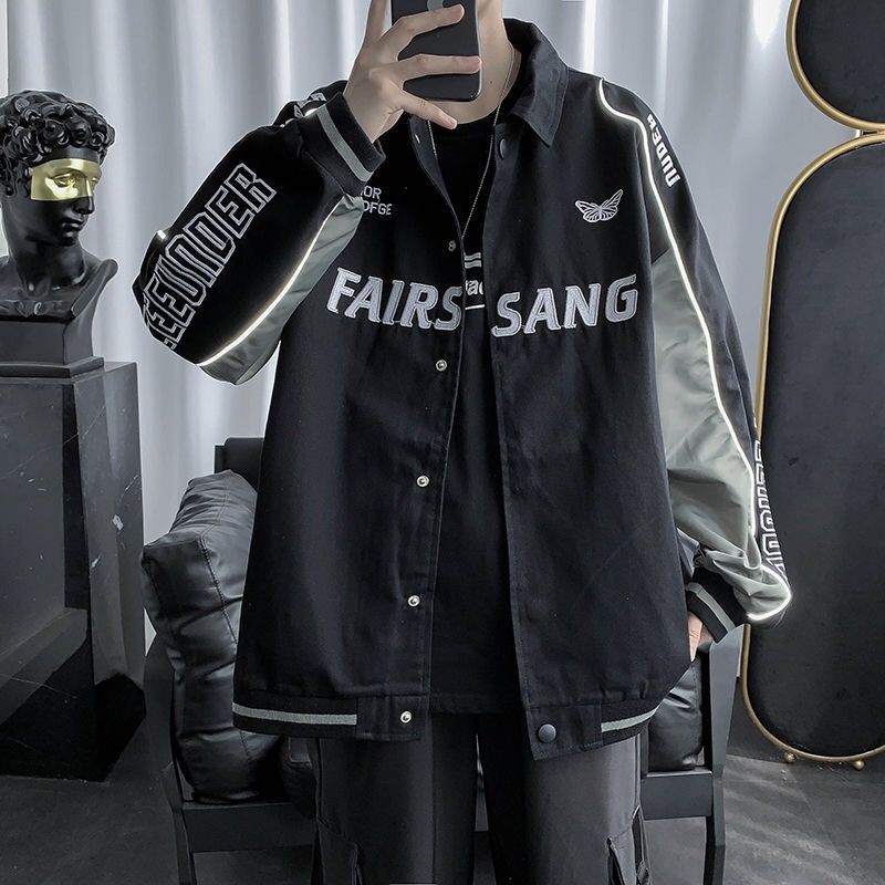 Áo Khoác Bóng Chày Cổ Vuông Dáng Rộng Thời Trang 2020 Cho Nam
