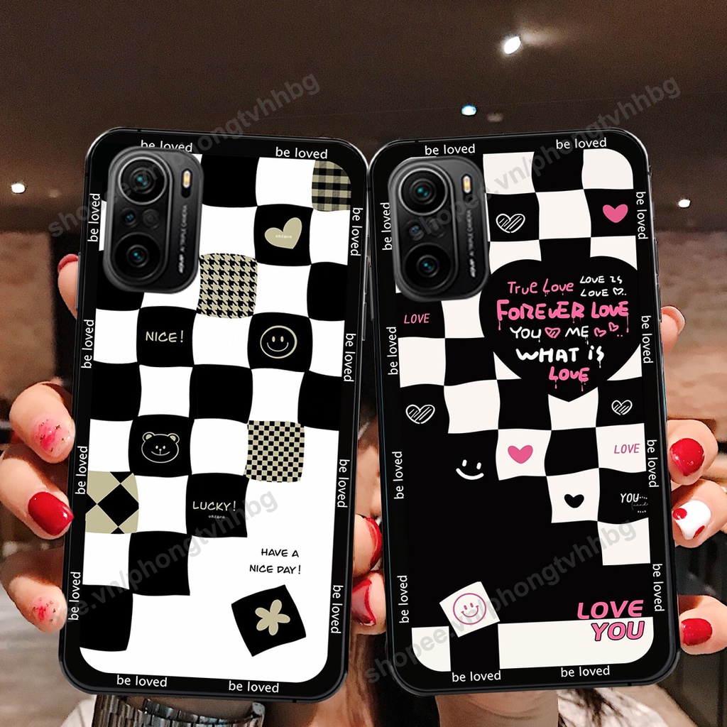 Ốp lưng Xiaomi Redmi K40 / K40 Pro / K40 Gaming / POCO F3 mẫu bền đẹp caro trái tim hot hit