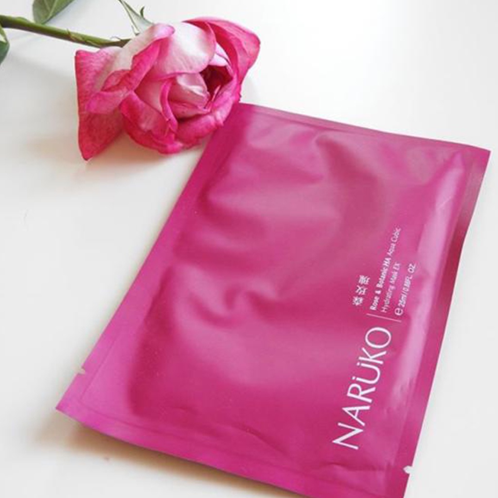 Mặt Nạ Naruko  Rose &amp; Botanic HA Aqua Cubic Hydrating Mask EX