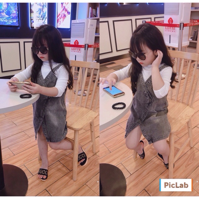 Combo bộ bò + yếm bé gái