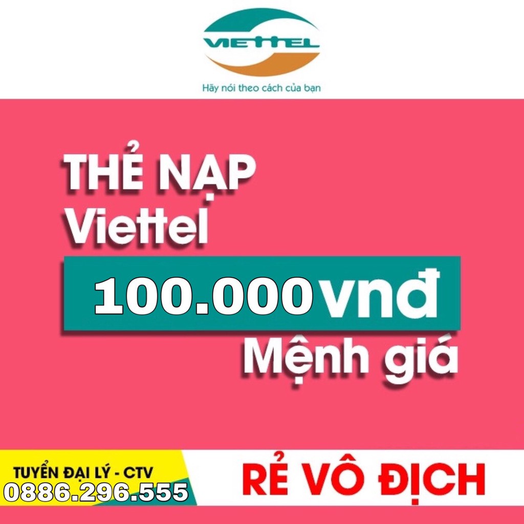 Thẻ cào Viettel 100k