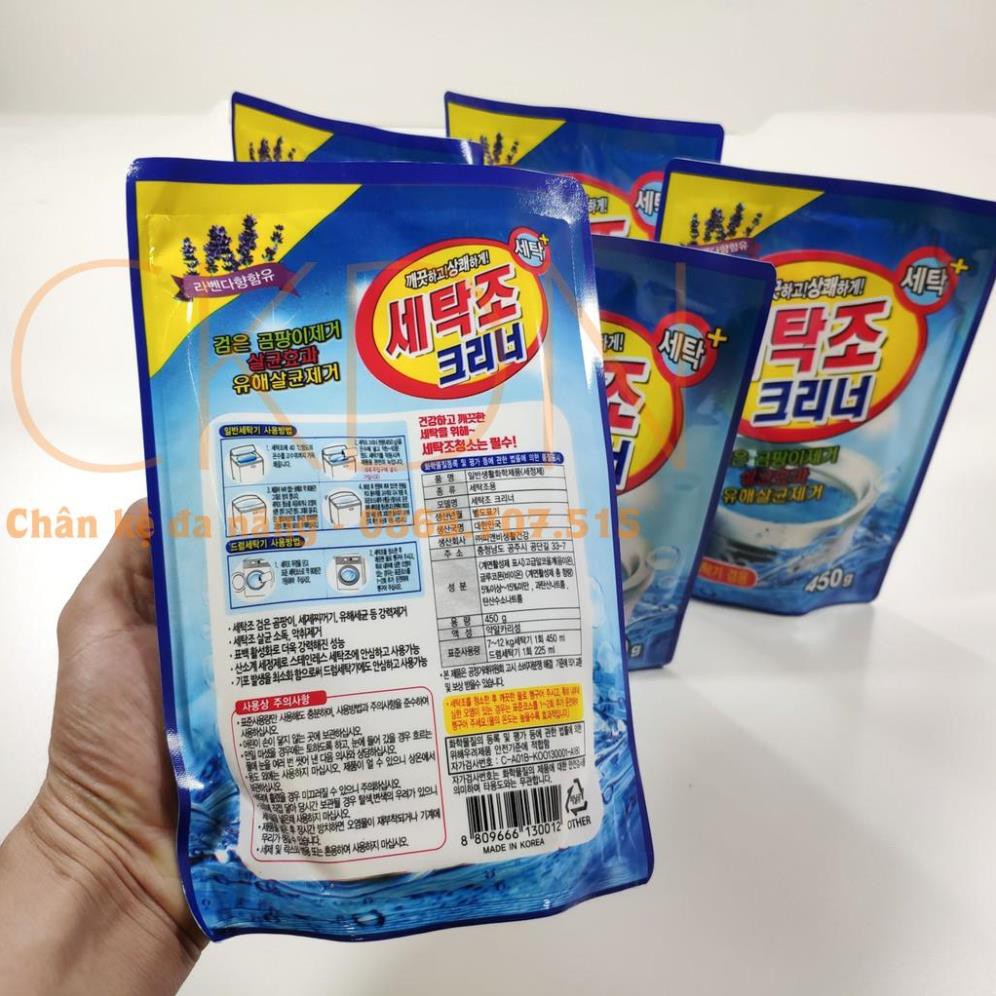 Bột vệ sinh máy giặt cửa ngang cửa trước cửa trên Hàn Quốc - 450g