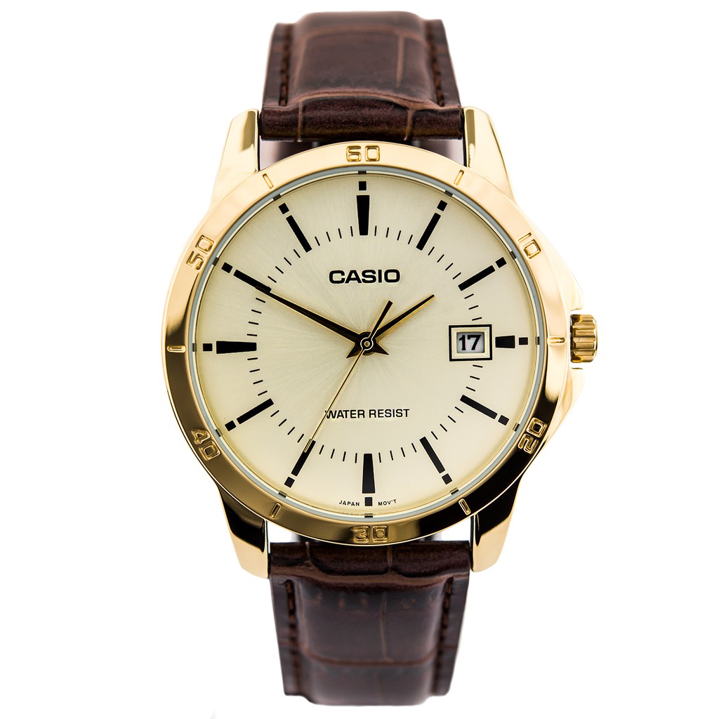 Đồng hồ nam dây da Casio Standard chính hãng Anh Khuê MTP-V004GL-9AUDF (41mm)
