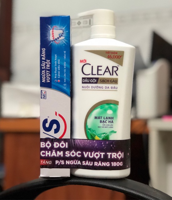 [1 tặng 1] Dầu gội Clear bạc hà 650g + Khăn 50x1m | BigBuy360 - bigbuy360.vn