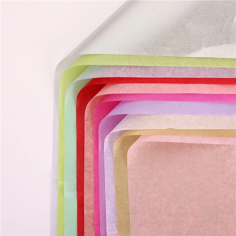 Giấy lụa gói hoa gói quà/ giấy mếch lụa gói hoa cuộn ~14m