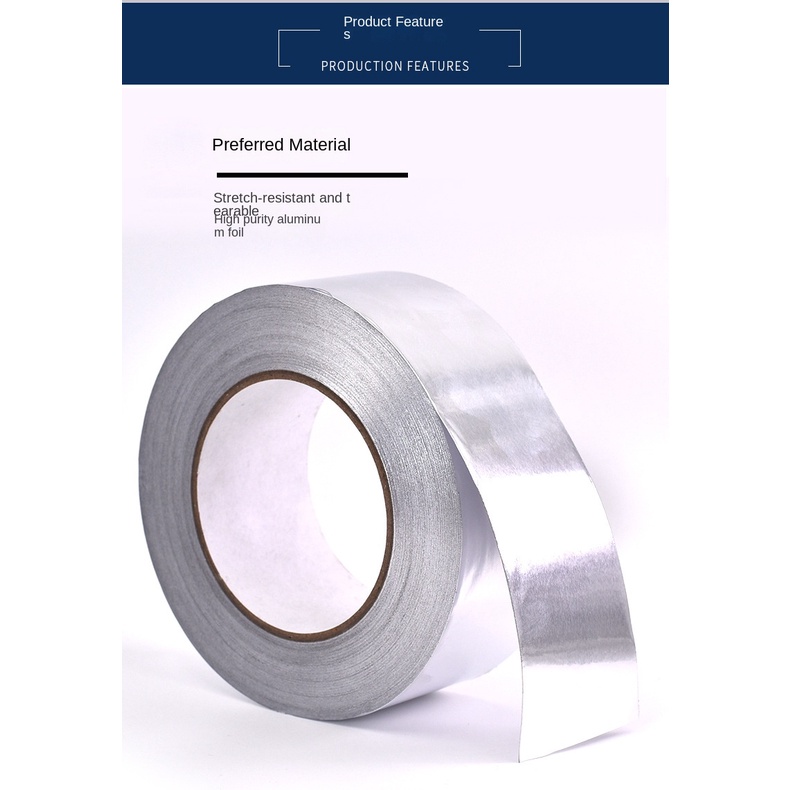Miếng Dán Sửa Chữa Nồi Chống Nhiệt Độ Cao Bằng Thép Không Gỉ Băng keo nhôm chịu nhiệt băng dính bạc, chịu nhiệt, cách nhiệt, chống thấm, chống gió, độ bám dính chắc bền