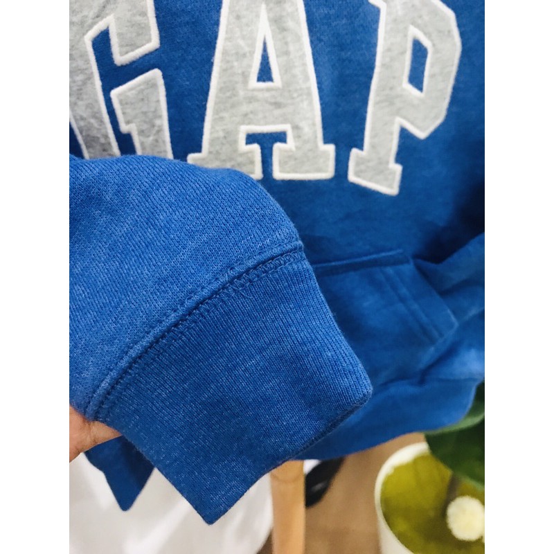 Áo Khoác Trẻ Em Nỉ Hoodie Hiệu Gap Màu Xanh Dương