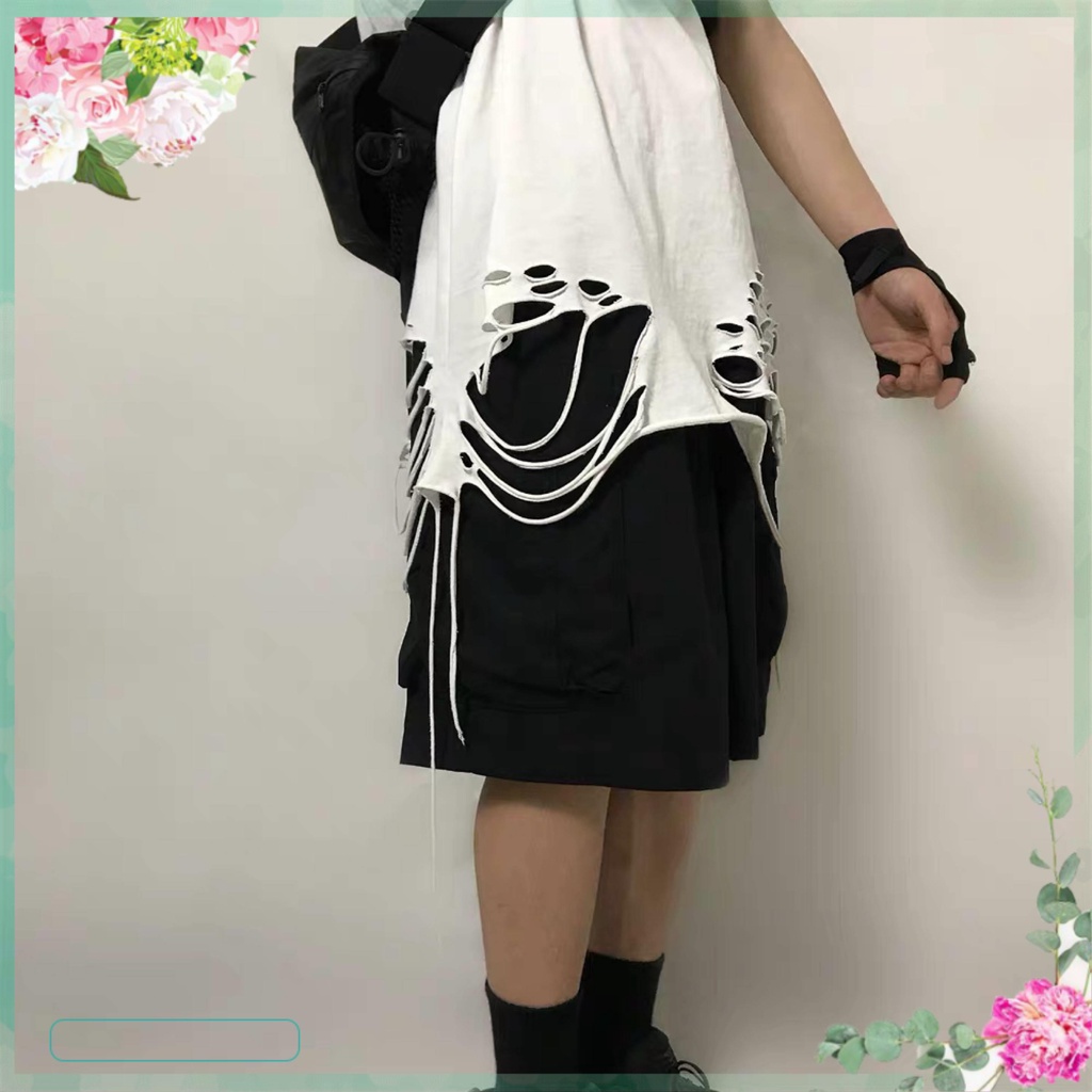 Áo Thun Sát Nách Dáng Rộng Rách Cá Tính Phong Cách Hip-Hop Hàn Quốc Thời Trang Hè Mới Cho Nam