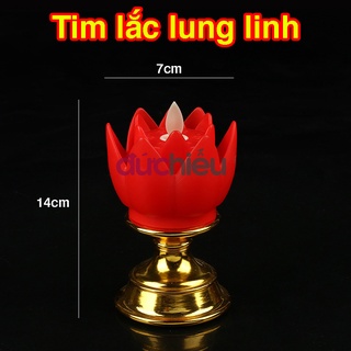 Đèn hoa sen dùng pin, đèn cầy hoa sen điện tử để bàn thờ cúng trang trí gia tiên, tết - Đức Hiếu Shop