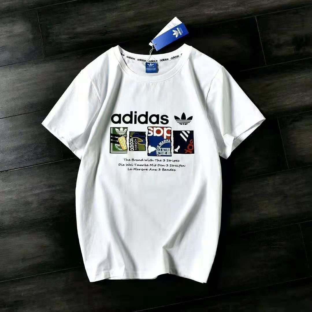 Áo Thun Adidas Tay Ngắn Cổ Tròn Dáng Rộng Chất Liệu Cotton Có Size Lớn Dành Cho Nam Giới