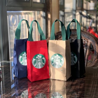 Starbucks Túi Vải canvas Thân Thiện Với Môi Trường Đựng Bình Nước Tiện Dụng