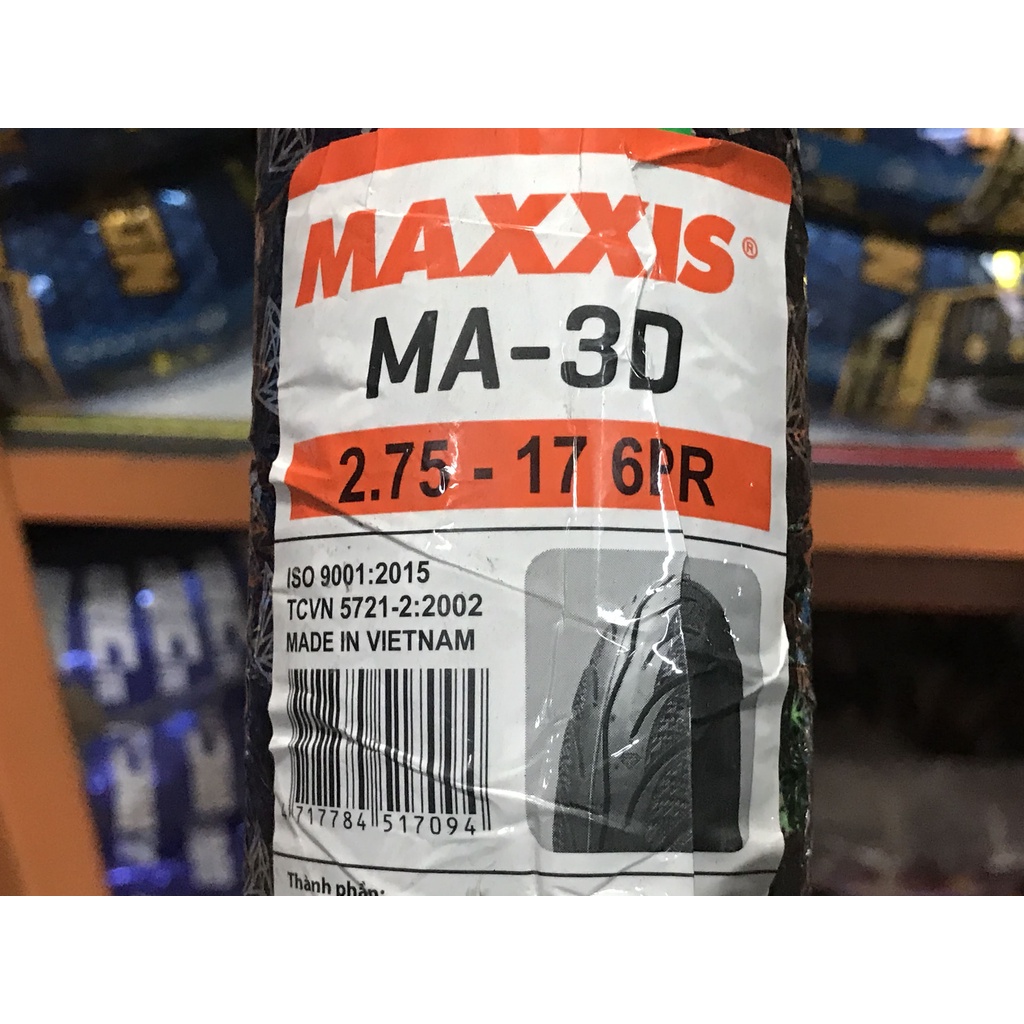 Vỏ Maxxis 225-250-275/17 3D Bánh Trước/Sau Dream, Wave Nhỏ, Wave Rs/Rsx, Future Neo/125 Fi - Có Ruột