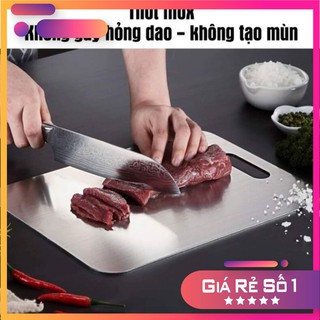 Thớt inox sus304, size 25x35 cm.