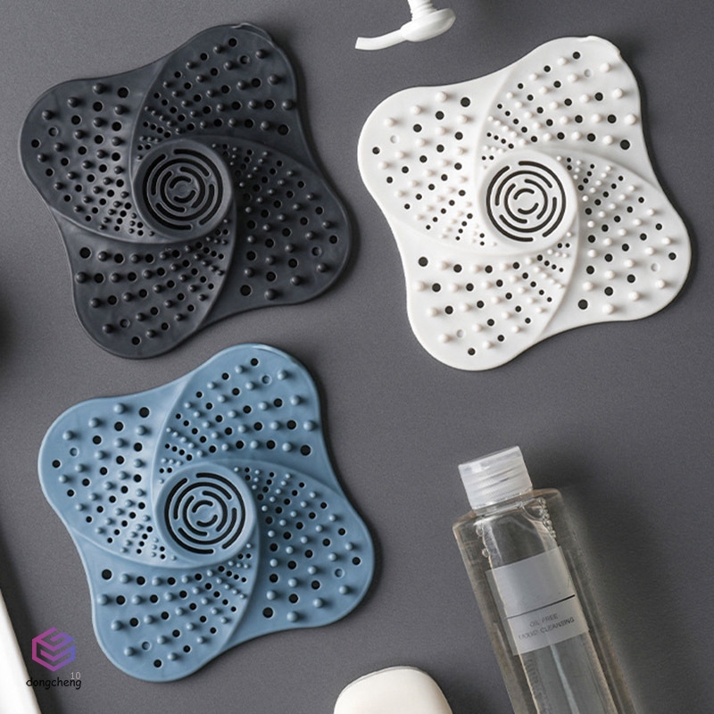 Miếng lọc rác/tóc có 4 đế hít chống tắc nghẽn lỗ thoát nước nhà tắm