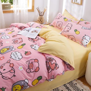 Set 5 món chăn ga gối Cotton Poly Hàn quốc