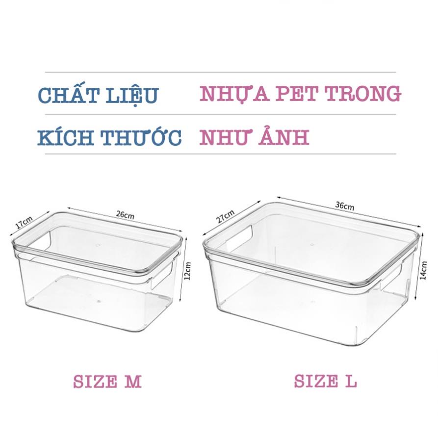 Hộp Đựng Đồ Trong Suốt Có Nắp Enoda Home Đa Năng Có Tay Cầm Siêu Sang Q052