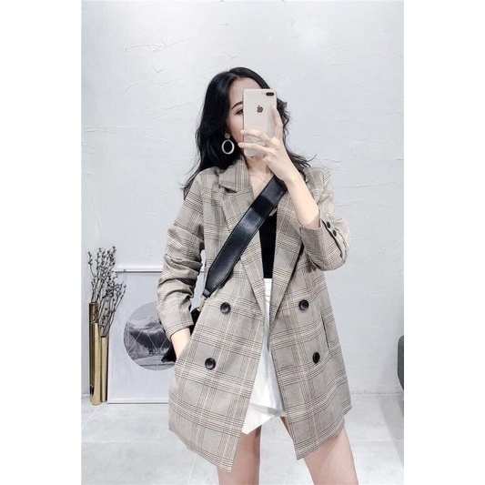 ÁO Blazer kẻ 2 lớp có BIG SIZE- Thời trang đi làm, đi học