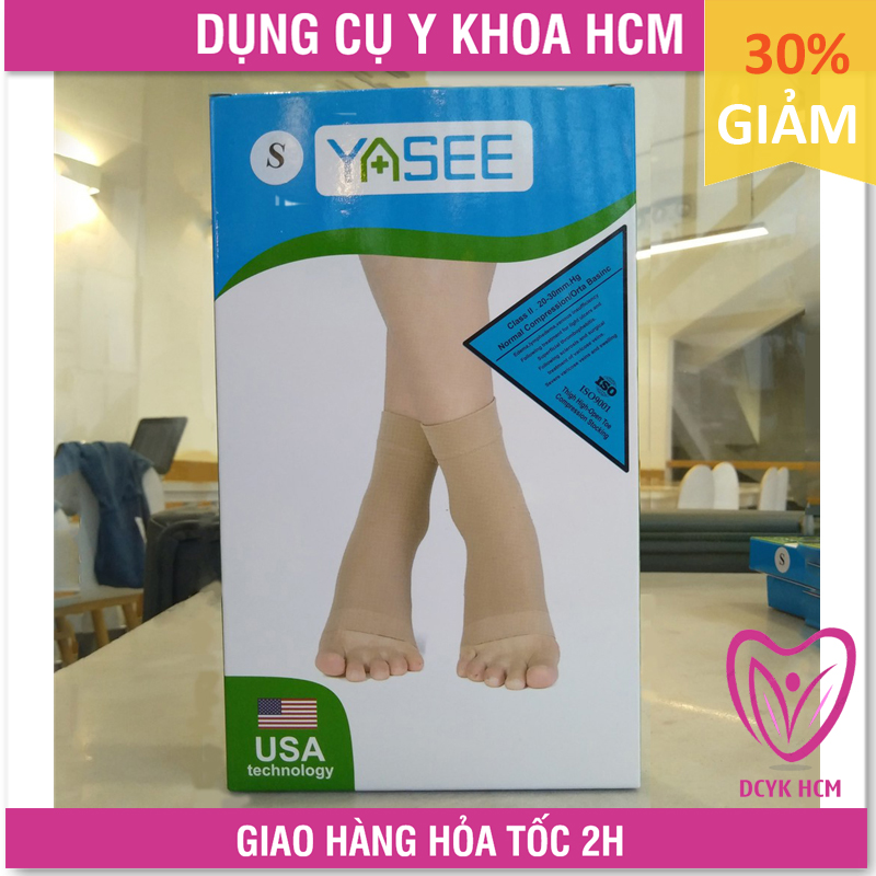 ⚡Now+Grab⚡| [Vớ Gót Chân - 1 Chiếc] Vớ Suy Giãn Tĩnh Mạch (Tất Y Khoa): YASEE (Công Nghệ Mỹ) - GK0462