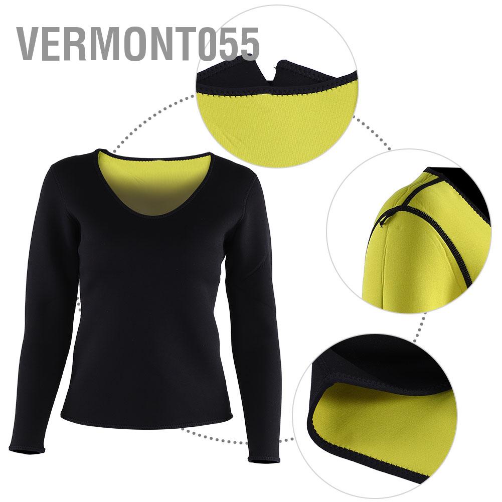 Vermont055 Women Neoprene Slimming Long Sleeves Body Sweat Sauna Shirt for Weight Loss