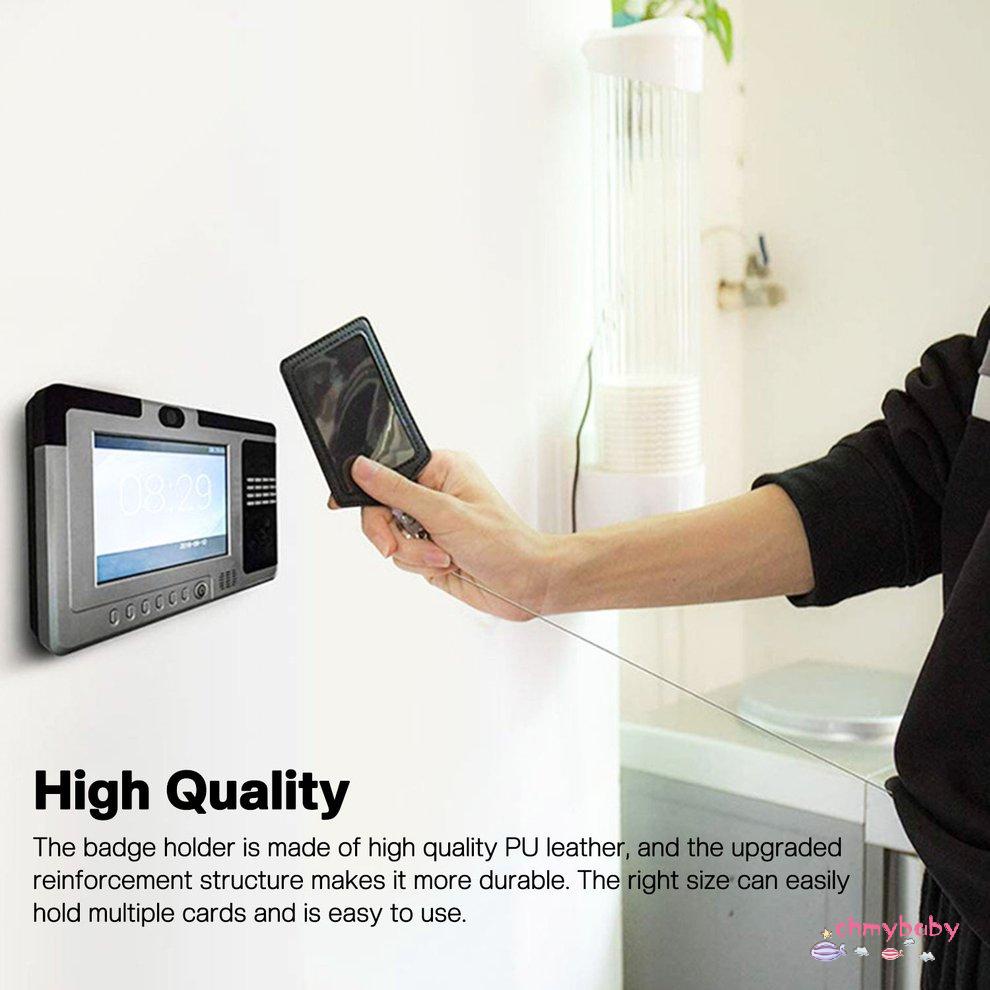 2 cái Chủ thẻ Màu đen Keychain Thời trang Chủ thẻ tín dụng có thể thu lại [8/3]