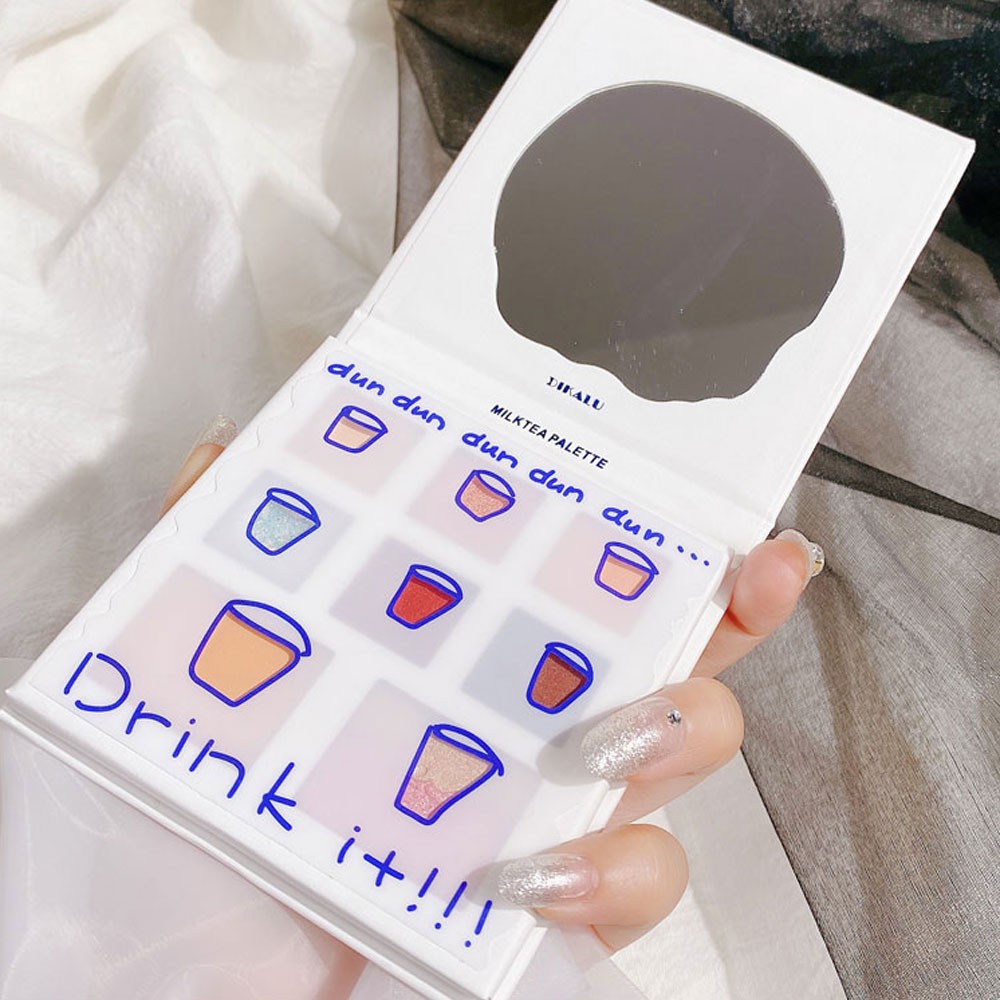 Bảng Phấn Mắt Dikalu Trà Sữa 8 Ô Màu Milk Tea Palette Nội Địa Trung Chính Hãng