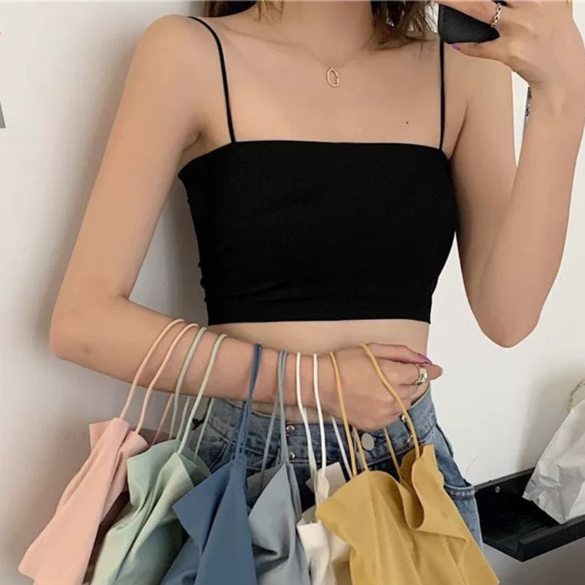Áo bra nữ, Bra nữ 2 dây không gọng, Áo có dây vai, chất vải đúc su co giãn rất tốt, mặc rất mịn và êm B017