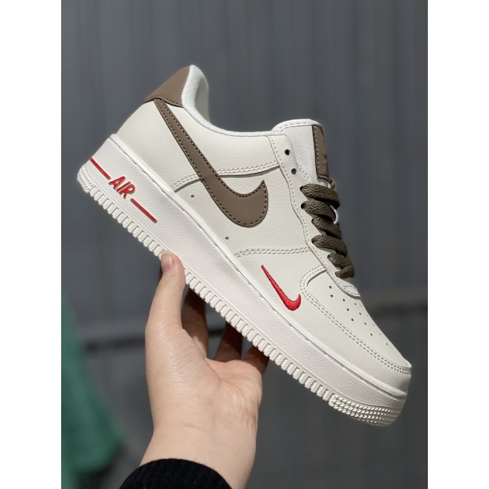 Giày AF1 vệt nâu, giày Air Force 1 vệt nâu nam nữ .Bản trung (Full bix,box) | BigBuy360 - bigbuy360.vn